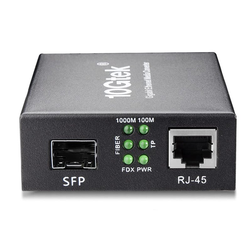 HYFIBER Fiber to Ethernet Media Converter, Gigabit SFP to RJ45 Fiber Converter,Support Multimode and Single Mode SFP Modules, 10/100/1000M RJ45, Auto-Negotiation - Image 1